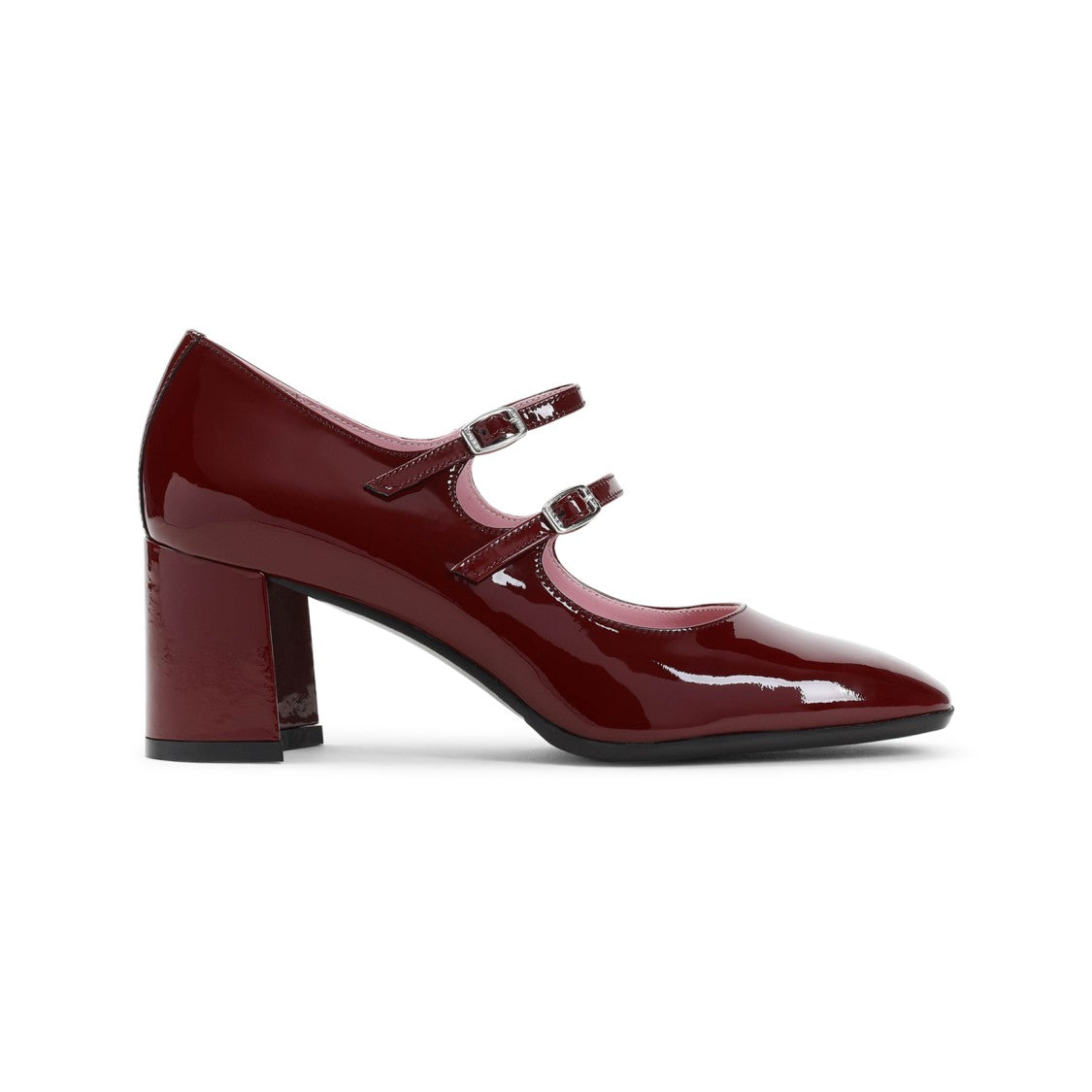 Carel Paris Alice Mary Jane Burgundy Patent Leather Pumps