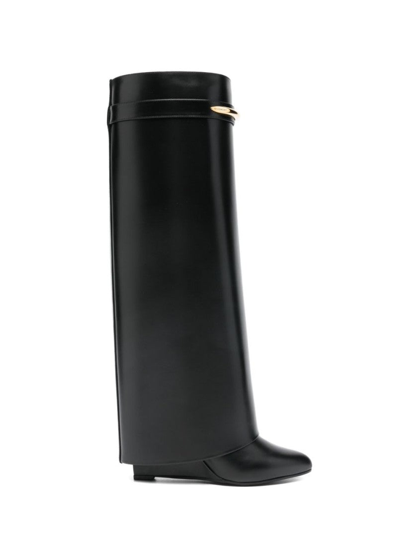 Givenchy Black Silk And Nylon Square Boots