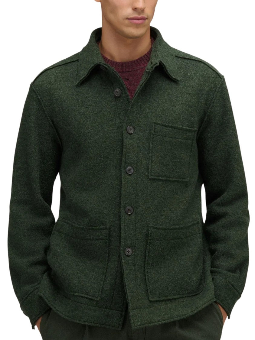 Xacus Raw-Cut Boiled Virgin Wool Jacket-Shirt