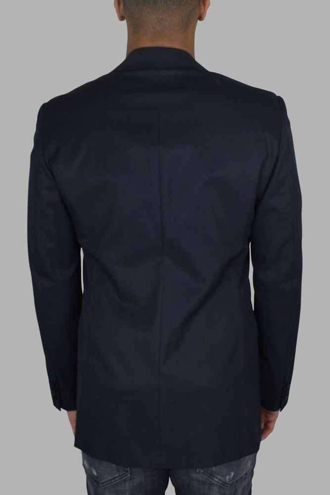 Prada Tailored Dark Blue Cotton Suit Jacket