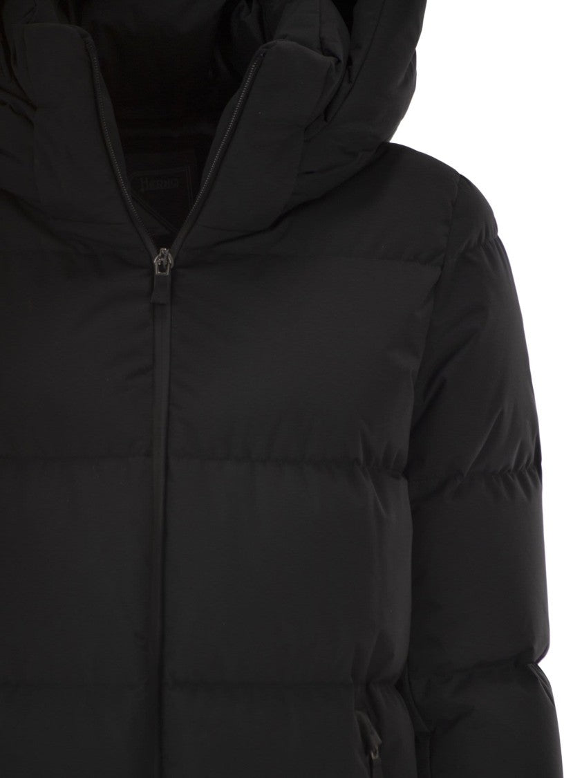 Herno Long Down Jacket In Gore-Tex Technical Fabric