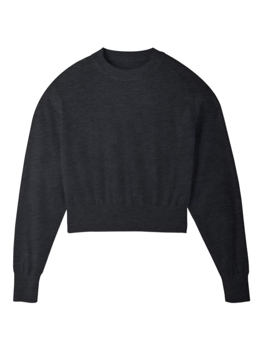 Jacquemus Fitted Dark Gray Merino Wool Blend Sweater