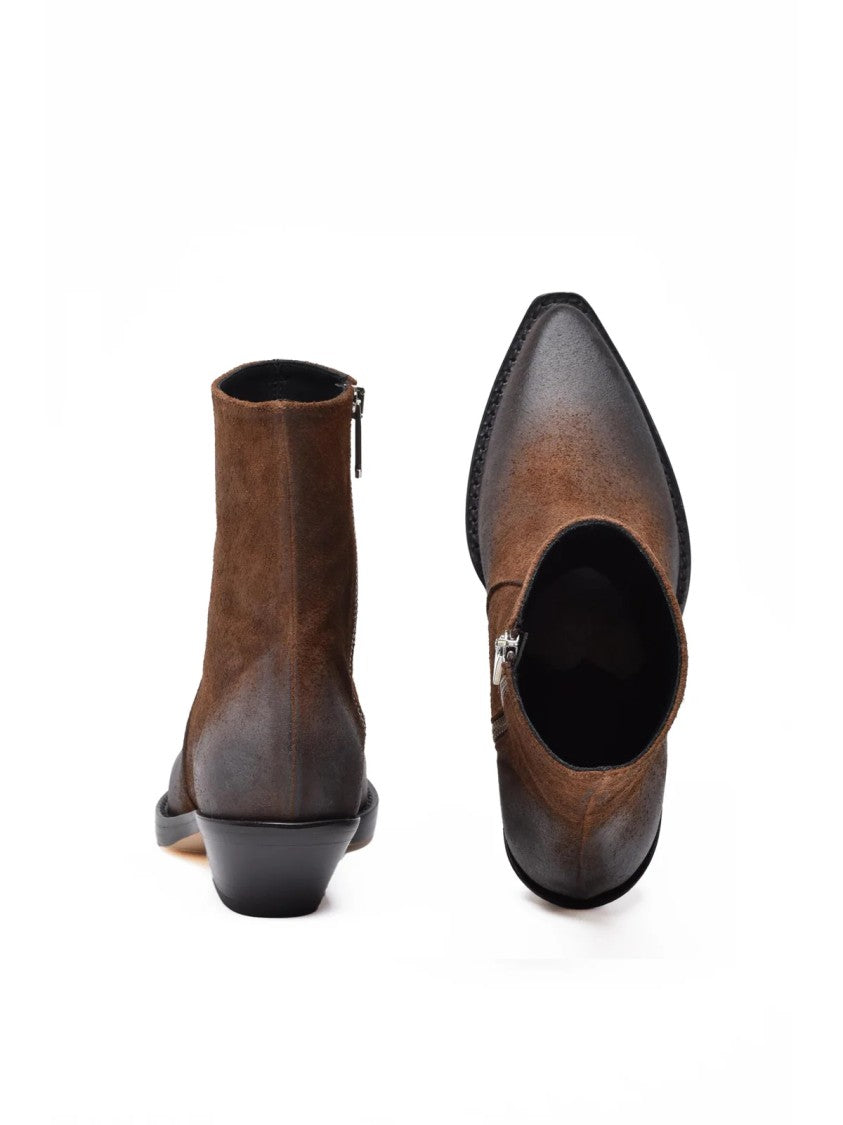 Dondup Brown Leather Texan Boots