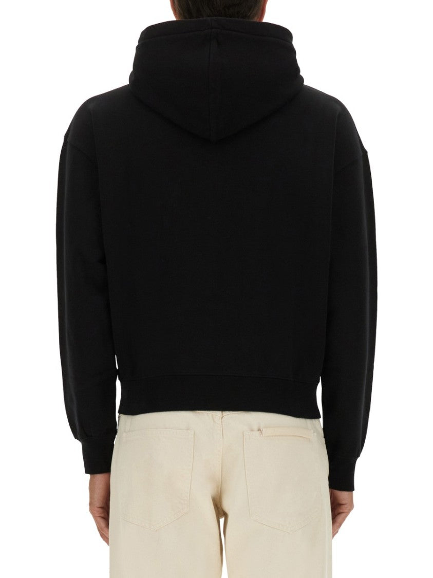 Jacquemus Minimalist Black Zip-Up Hoodie
