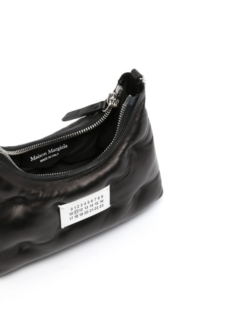 Maison Margiela Contemporary Black Bag With Puffy Silhouette And Chain Strap