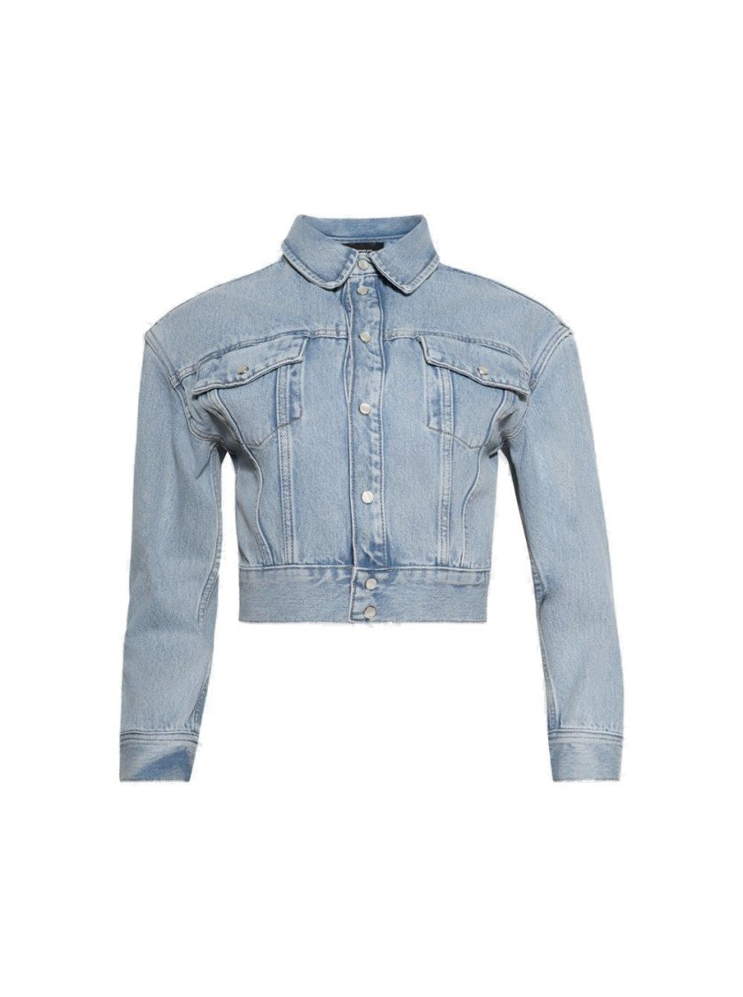 Wardrobe.Nyc Denim Crop Jacket Blue