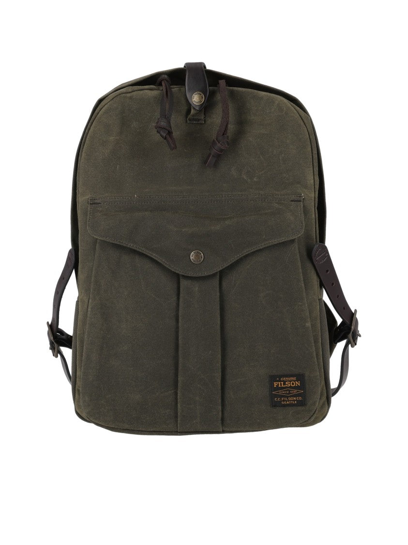 Filson Olive Green Cotton Journeyman Backpack