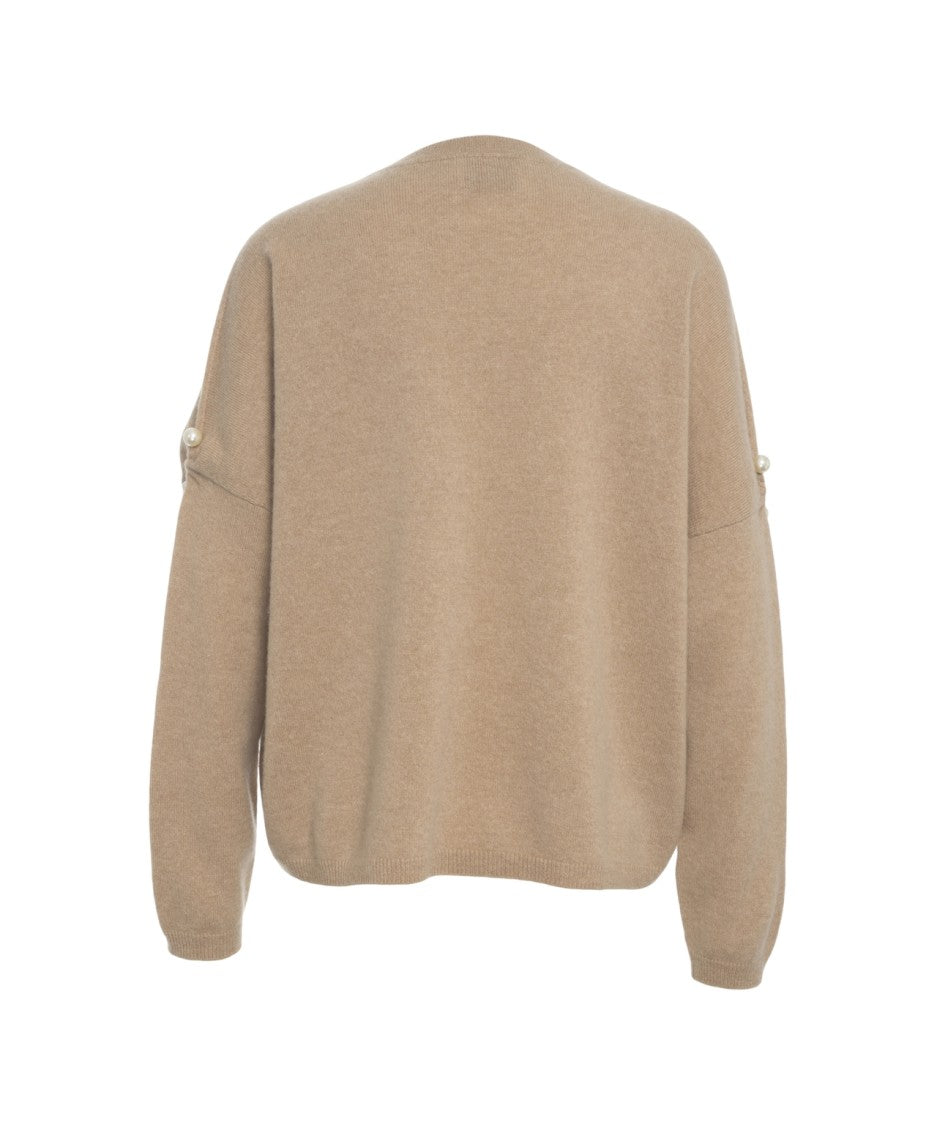 Mvm Cashmere Sweater With Pearls