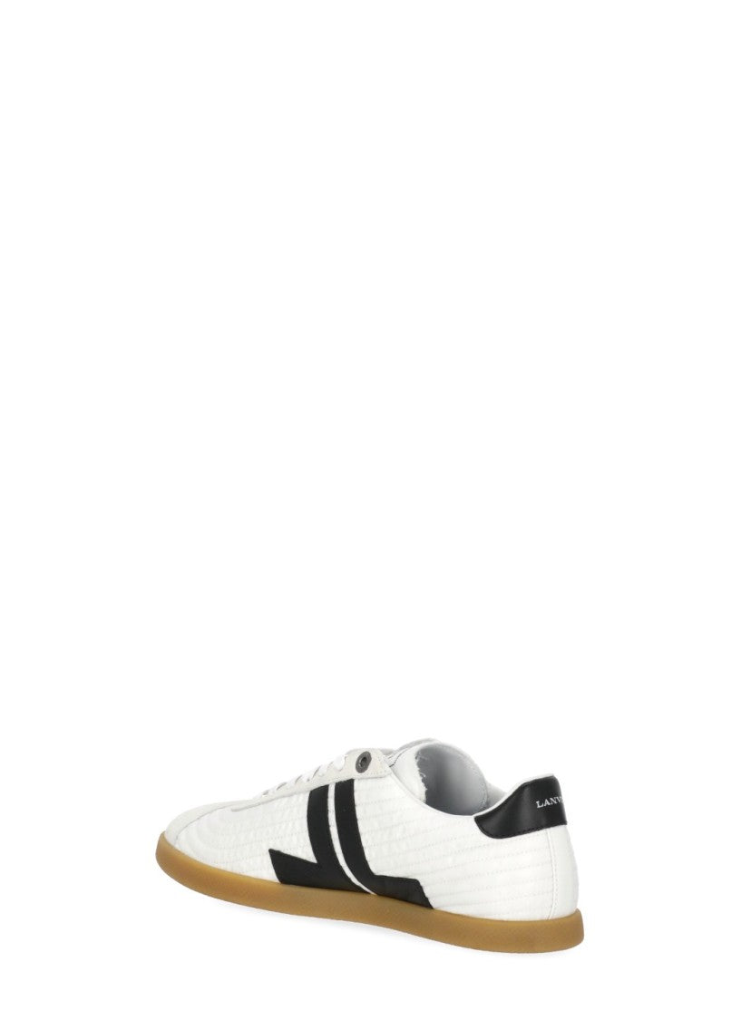 Lanvin Quilted Low-Top Sneakers With Leather And Suede Accents