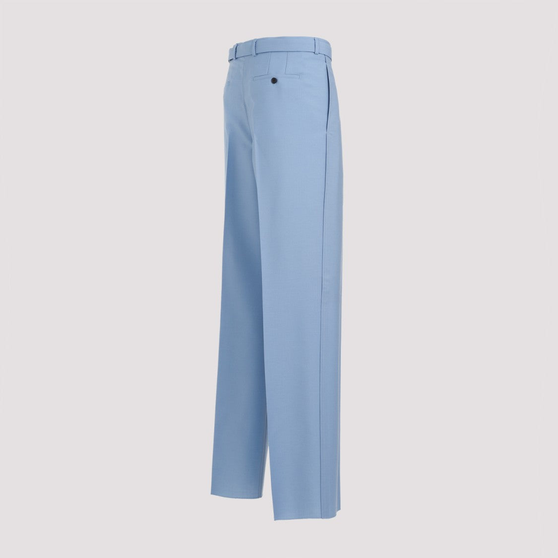 Lanvin Blue Fog Virgin Wool Leg Trousers