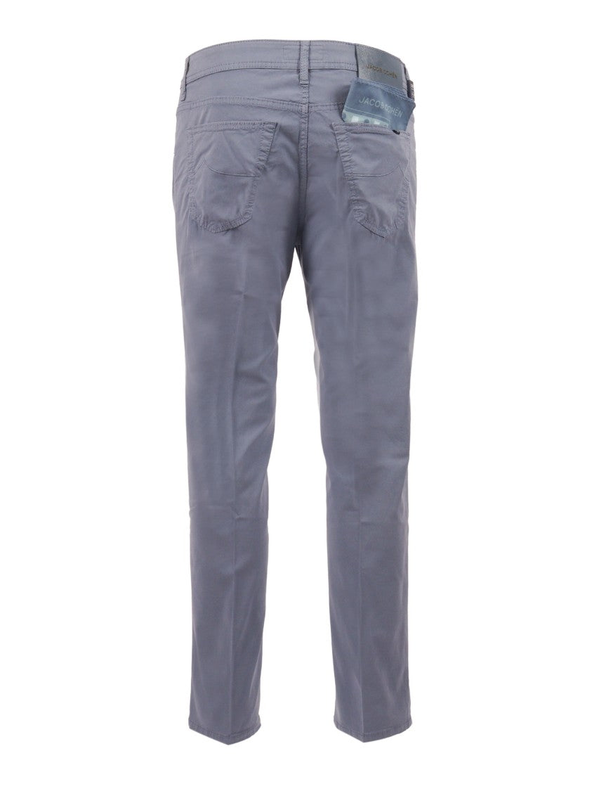 Jacob Cohen Blue Scott Cropped Slim Straight-Leg Pants