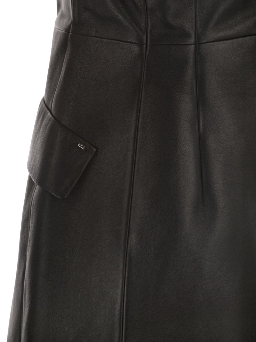Sportmax Tefrite02 - Sleeveless Nappa Leather Dress