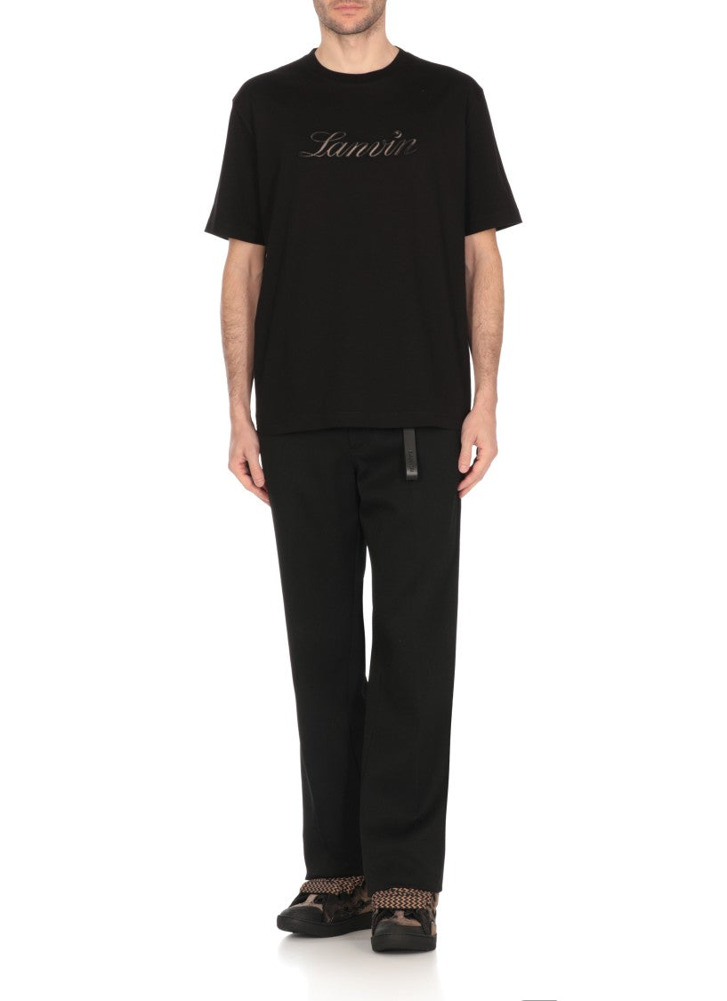 Lanvin Black Cotton T-Shirt