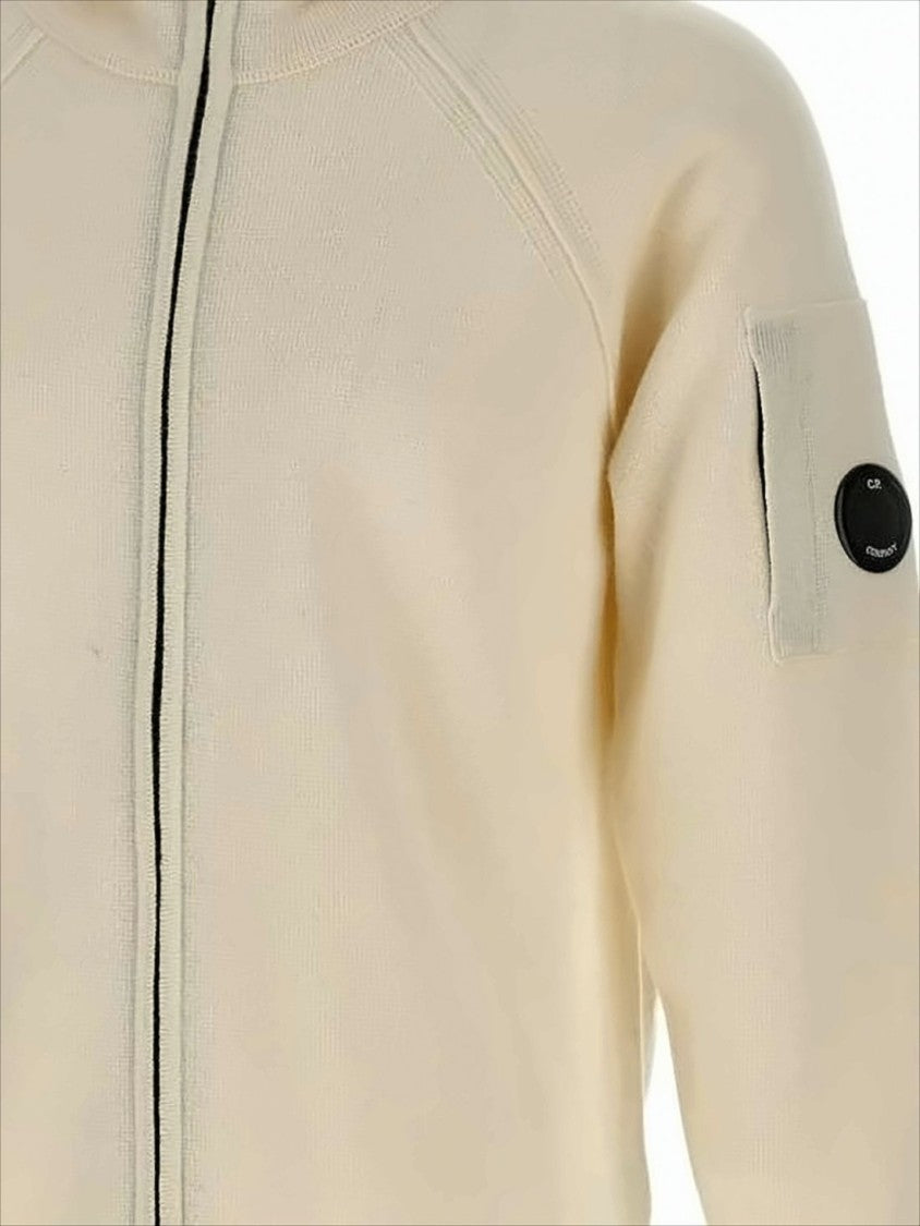 C.P. Company Grs Full-Zip Hooded Sweater In Soft Wool Blend