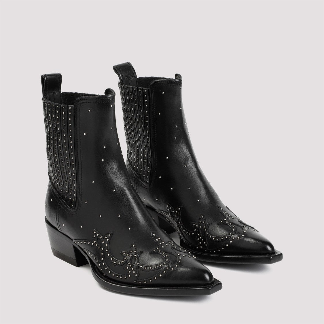 Golden Goose Debbie Black Cow Leather Beatles Boots