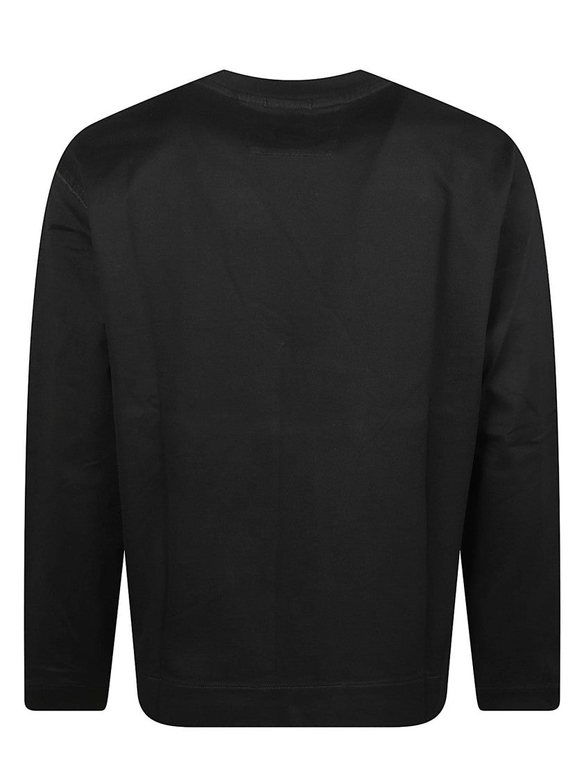 C.P. Company Long Sleeve Lens Black Cotton T-Shirt