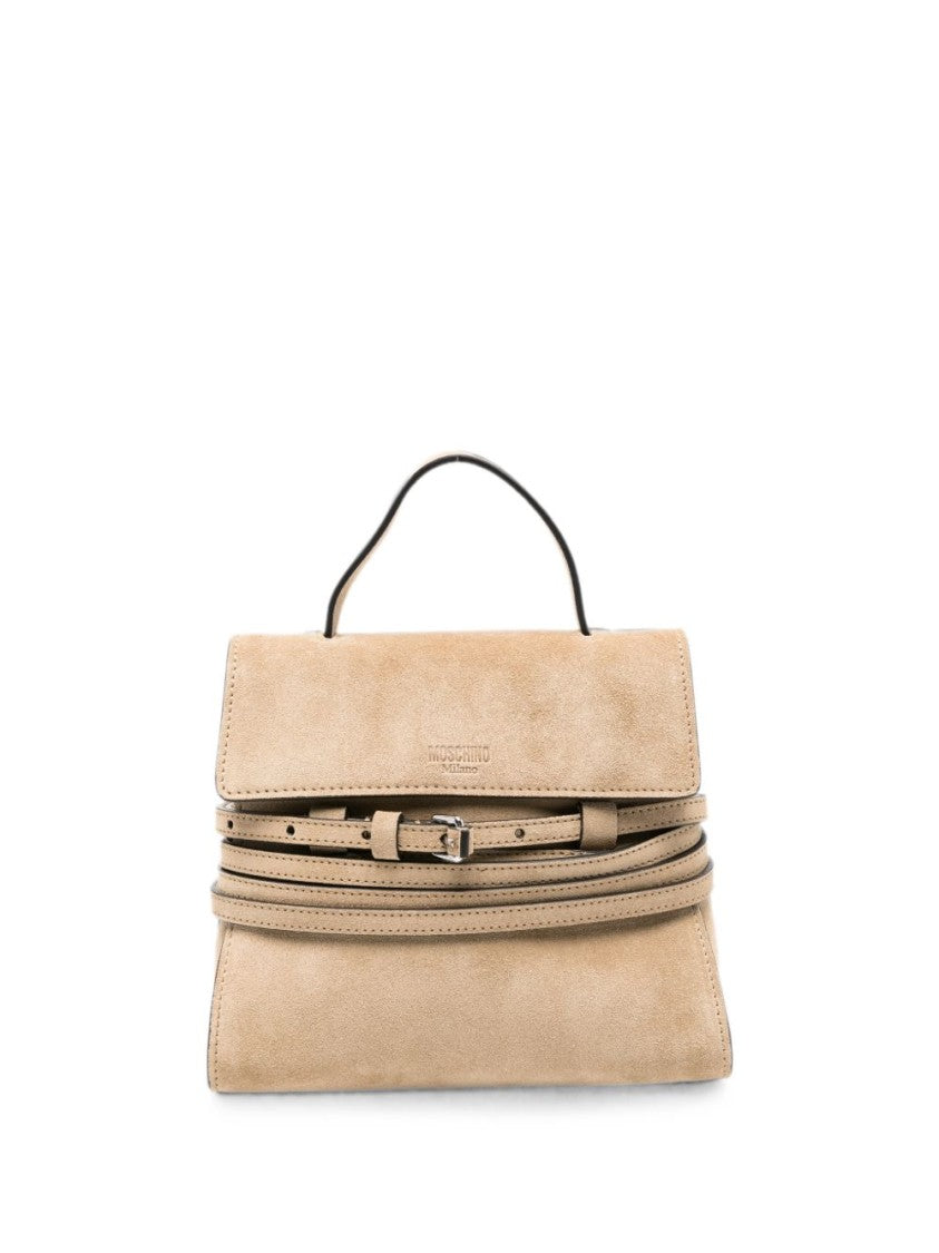 Moschino Structured Handbag With Flap Closure And Detachable Strap