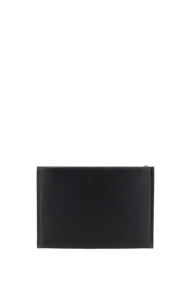 Givenchy Rectangular Leather Pouch With Embossed Logo