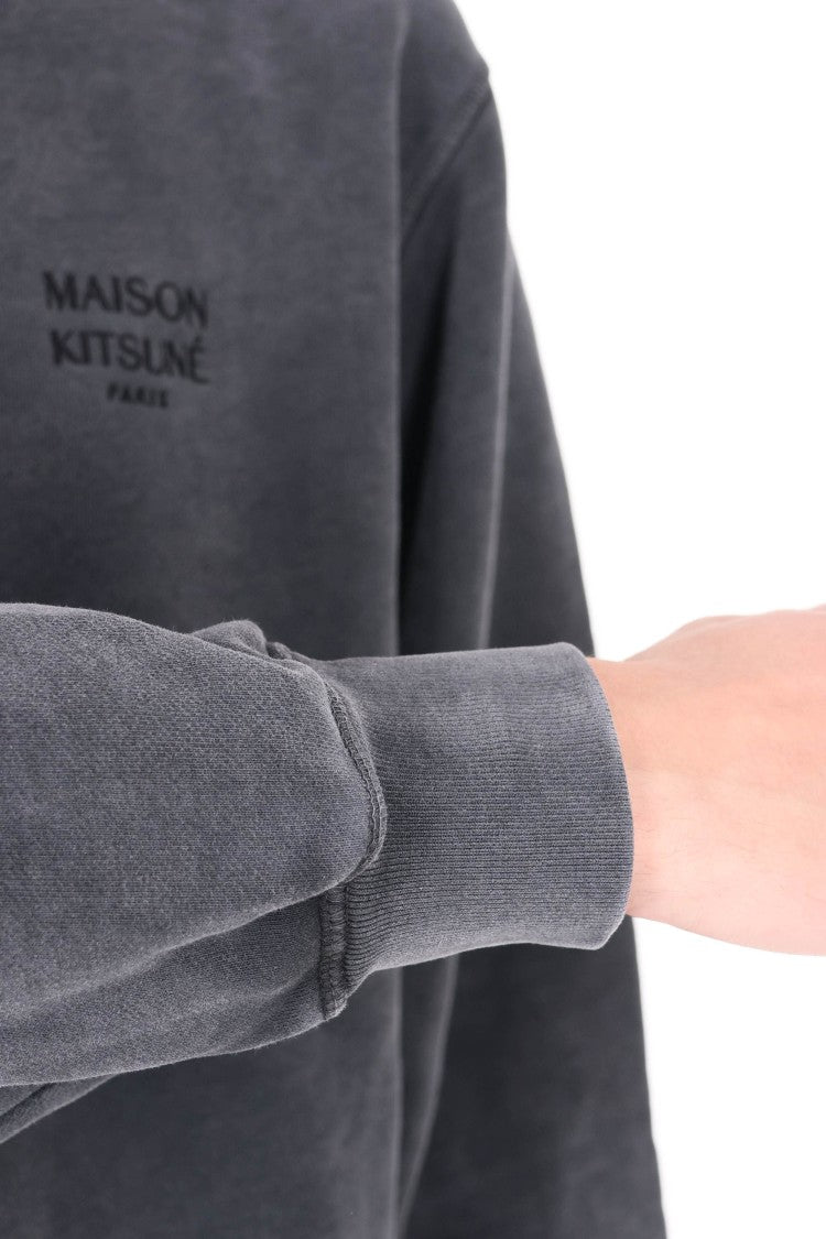 Maison Kitsuné Maison Kitsuné Paris Faded Cotton Sweatshirt