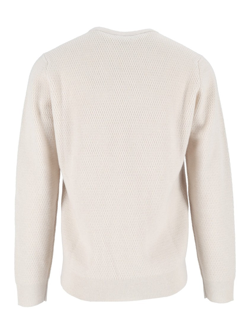 Peserico Textured Classic Crew Neck Knit Sweater