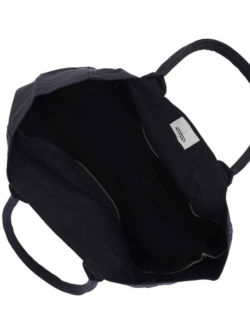 Isabel Marant Black Yenky Zipped Cotton Tote