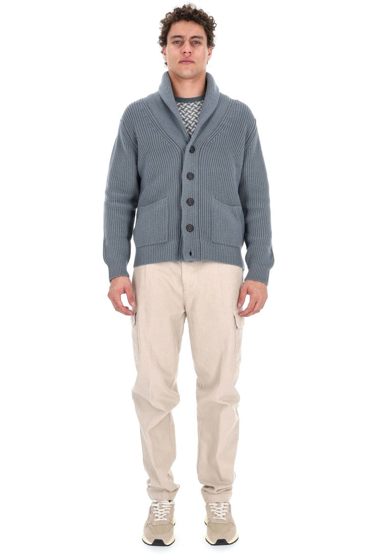 Drumohr Steve Mcqueen Shawl Collar Merino Wool Cardigan