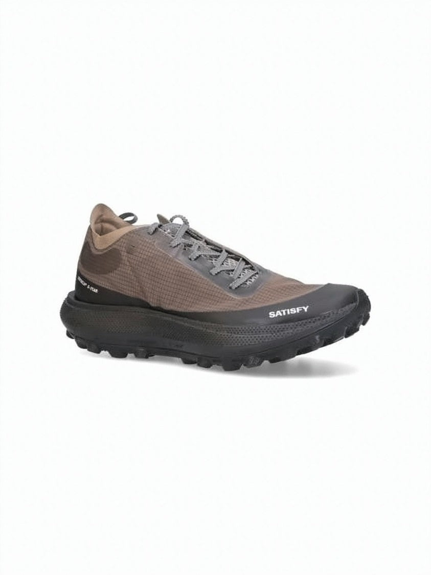 Satisfy Translucent Brown Polyester Sneakers With Robust Eva Sole
