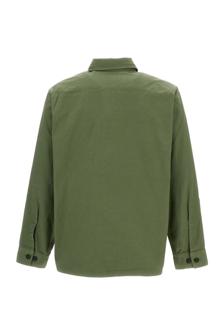 Filson Boxy Cut Cotton Overshirt With Pointed Collar