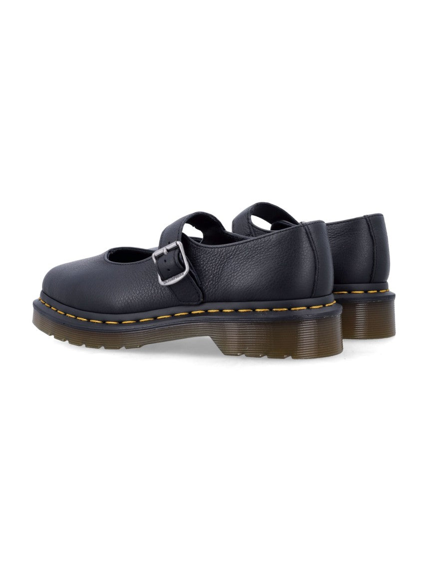Dr. Martens Elphie Mj Black Leather Mary Jane Shoes