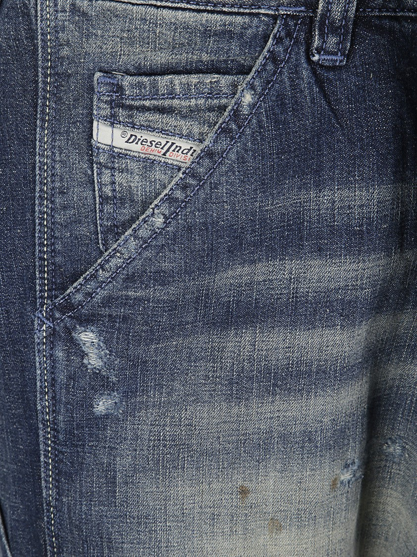 Diesel Men's High-Waisted Wide-Leg Jeans