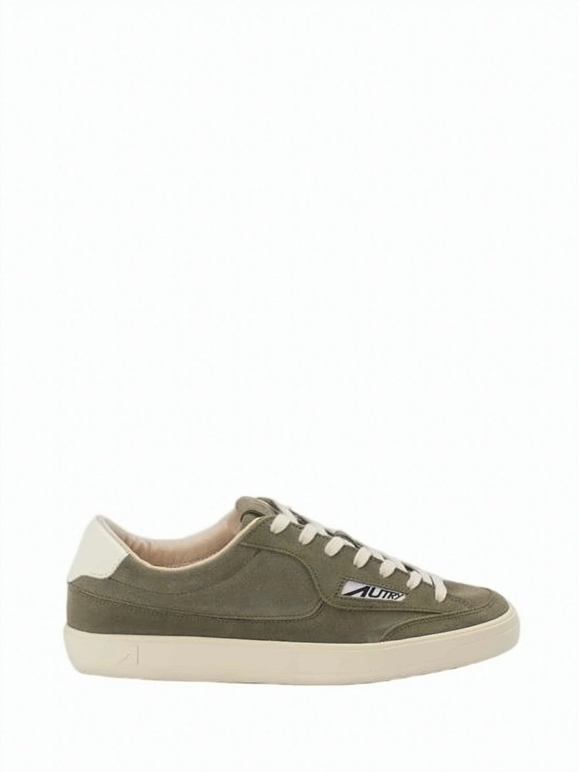 Autry Suede And Leather Low-Top Sneakers With Contrasting Heel Tab