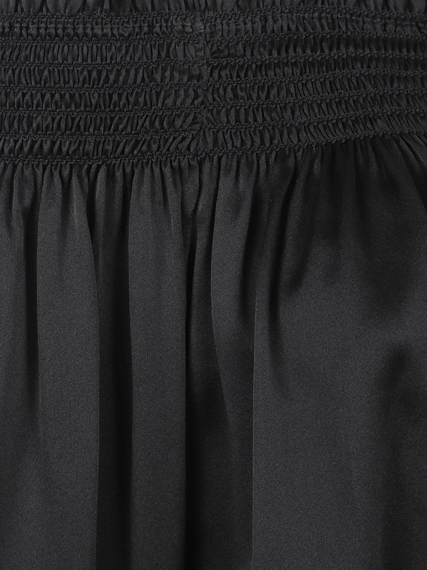 Chloé Black Silk Wash Off-The-Shoulder Top