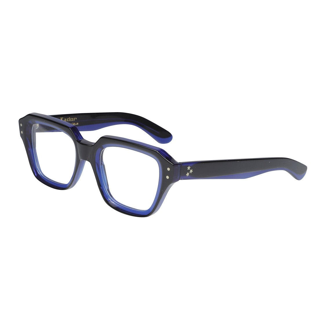 Kador Smoke Geometric Frame Eyeglasses With Two-Tone Design