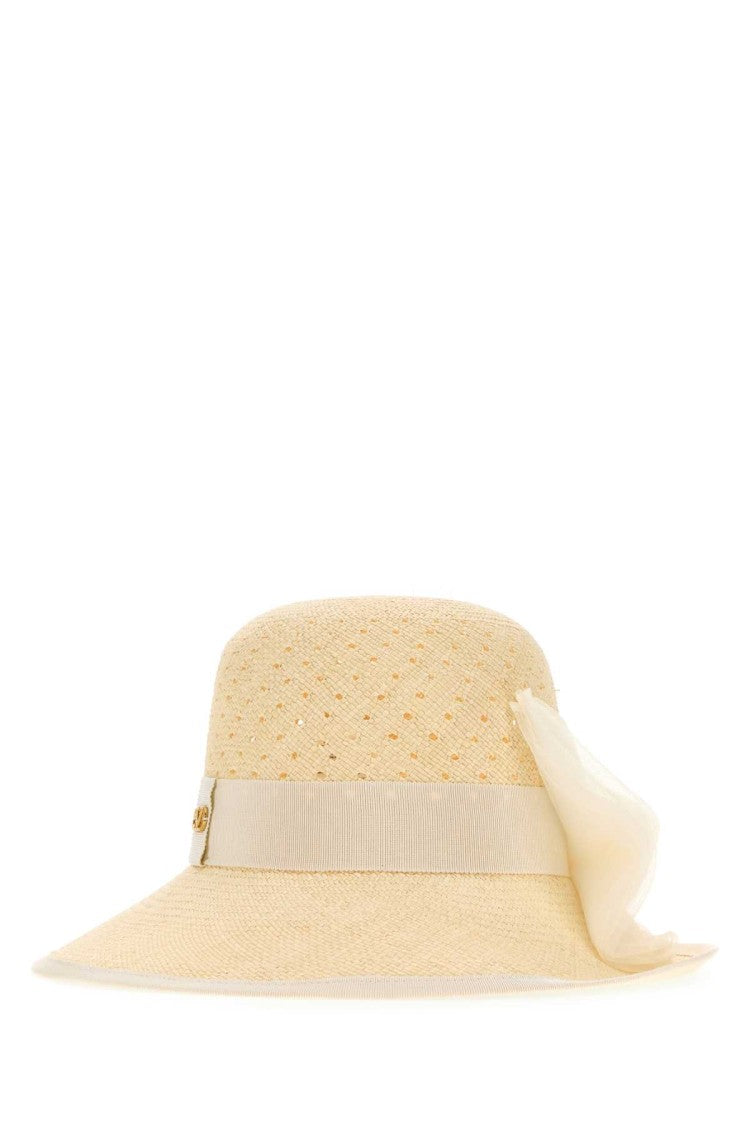 Valentino Garavani Straw Vlogo Signature Hat