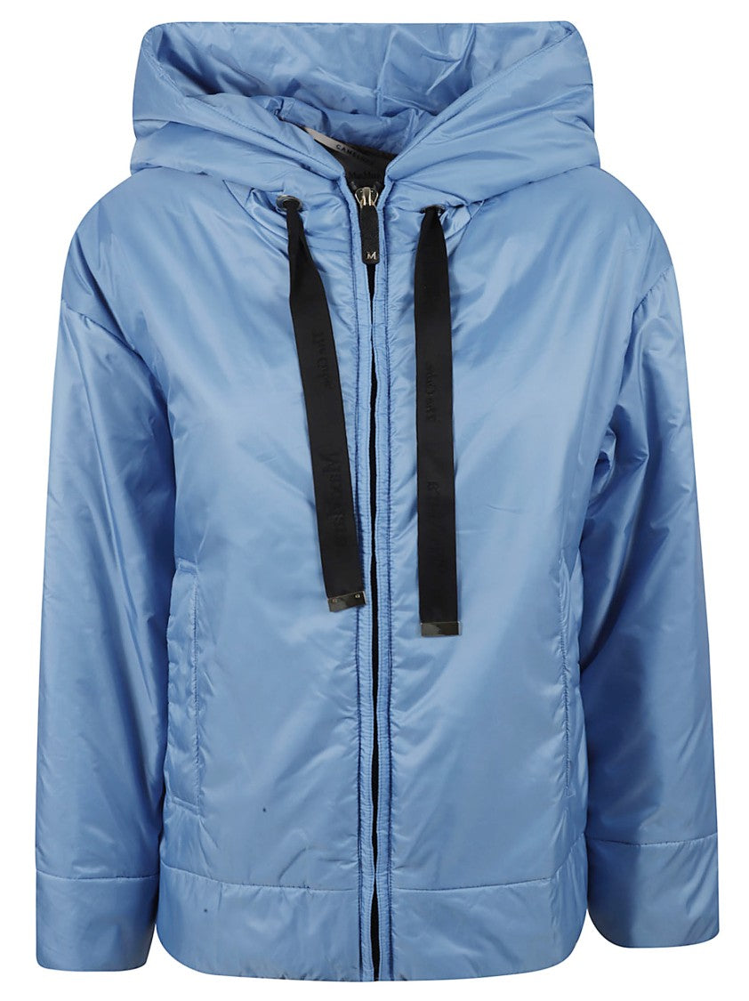 Max Mara Lightweight Hooded Coat With Adjustable Drawstrings