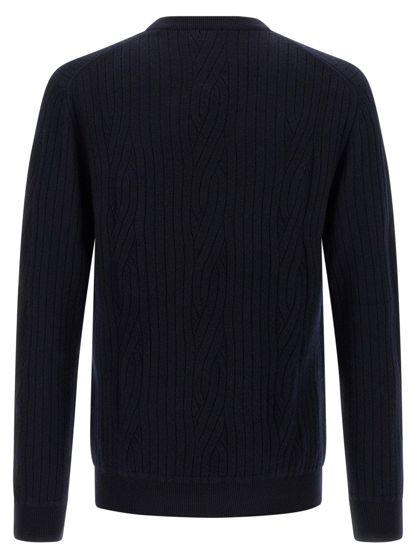 Brioni Ribbed And Braid Sweater