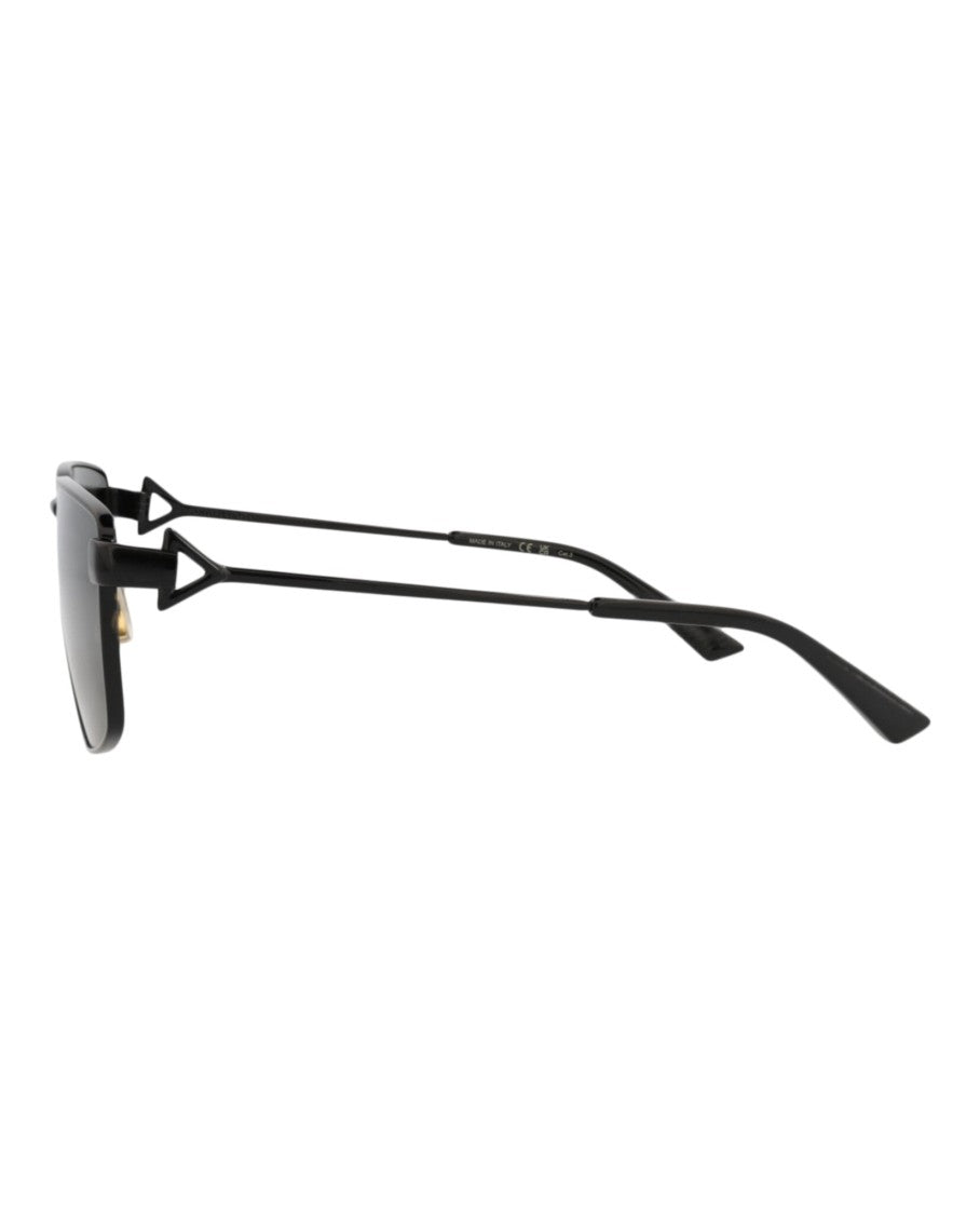 Bottega Veneta Square-Frame Metal Sunglasses With Designer Case