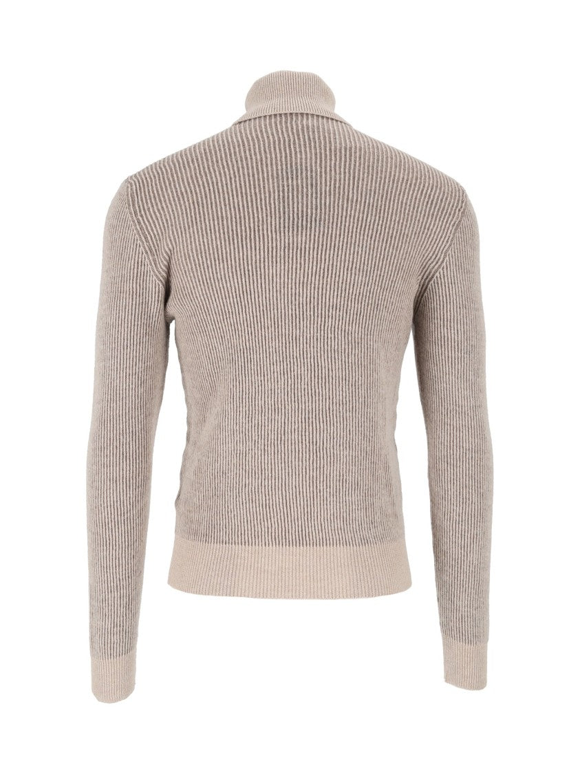 Circolo 1901 Ribbed Wool Turtleneck Sweater