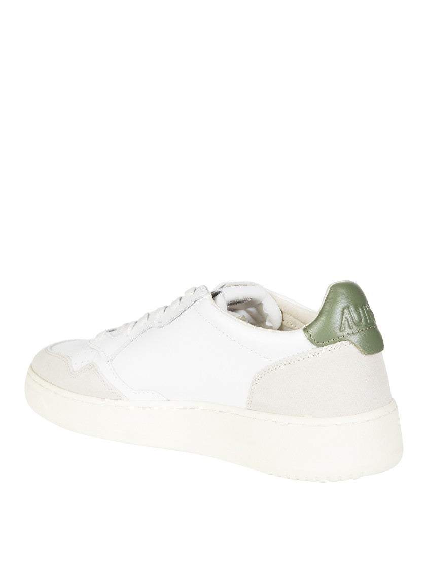 Autry White Medalist Low Leather Suede Sneakers