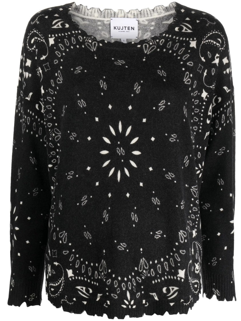 Kujten Black 81 Cachemire Mela Bandana Sweater