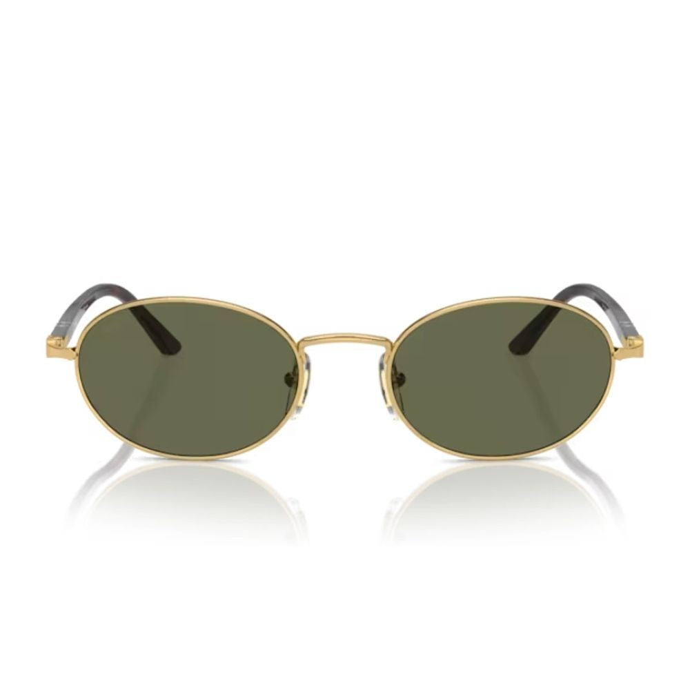 Persol Po1018s Ida Oval-Shaped Gold Metal Sunglasses