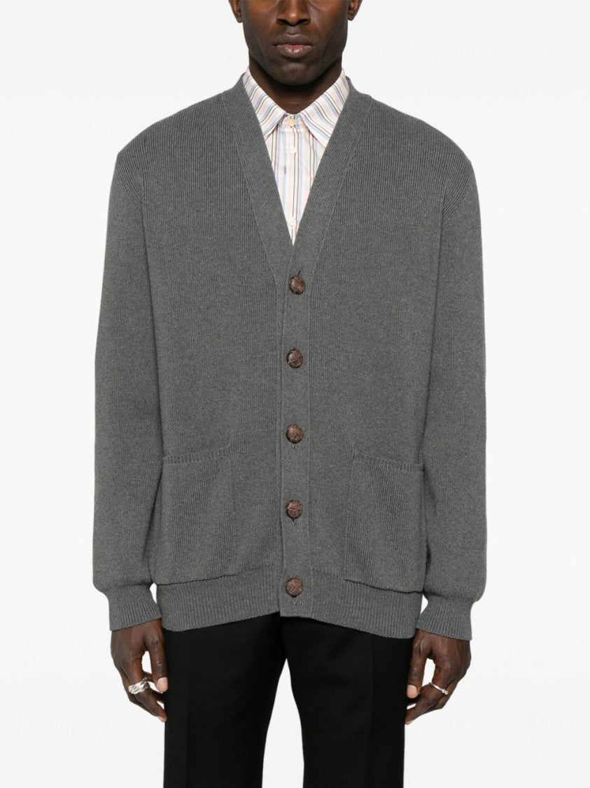 Golden Goose Relaxed Fit V-Neck Cardigan With Contrasting Graphic