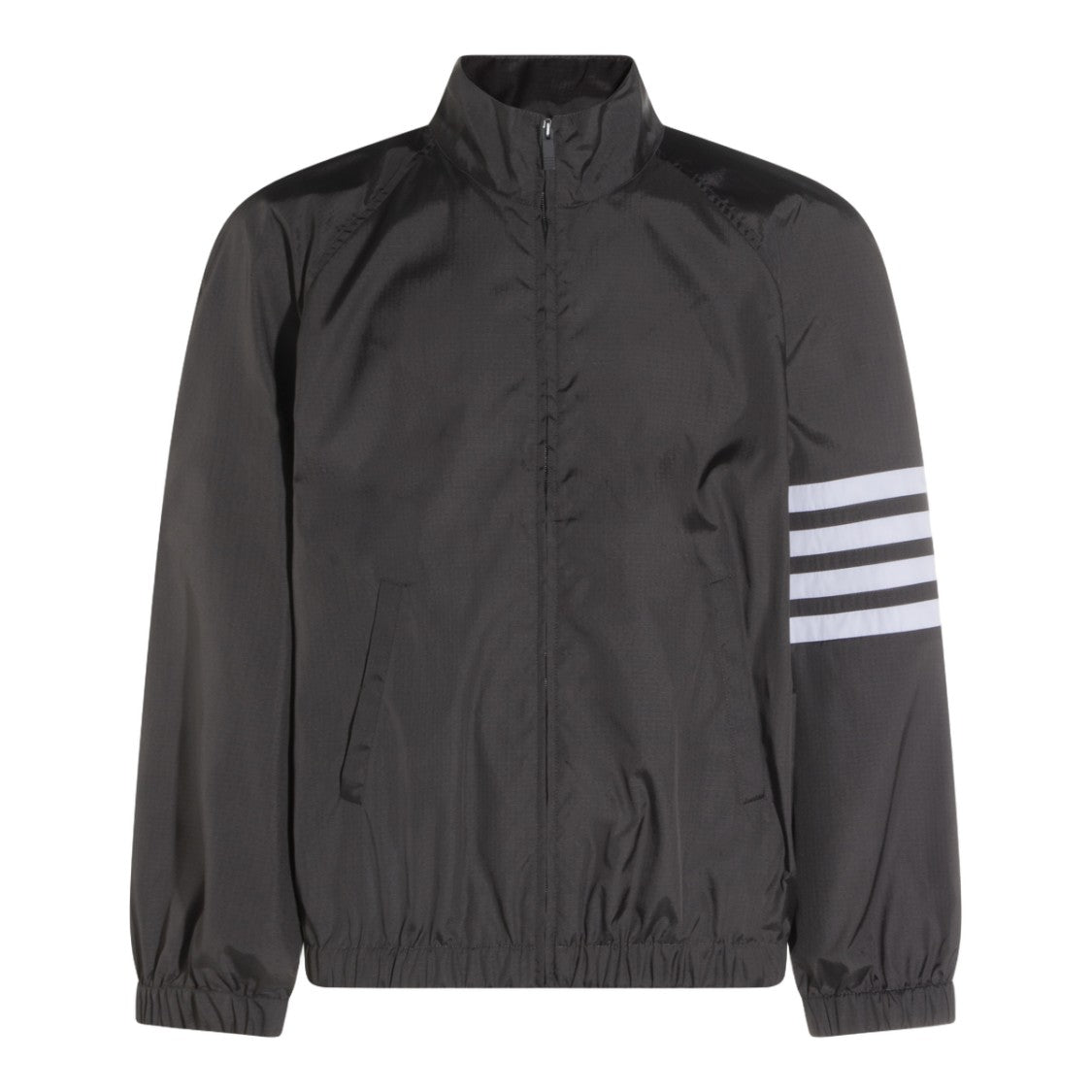 Thom Browne Black Jacket With High Collar