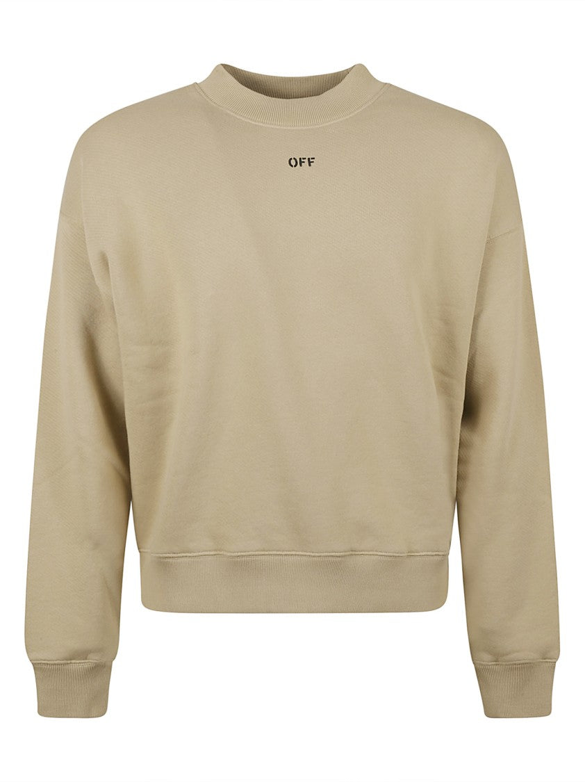 Off-White Casual Knit Sweater With Subtle Logo
