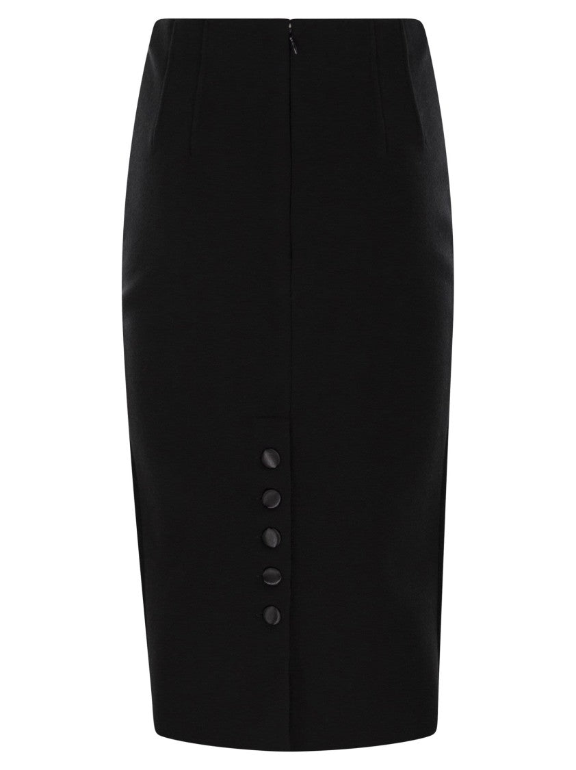 Elisabetta Franchi Wool Fabric Skirt