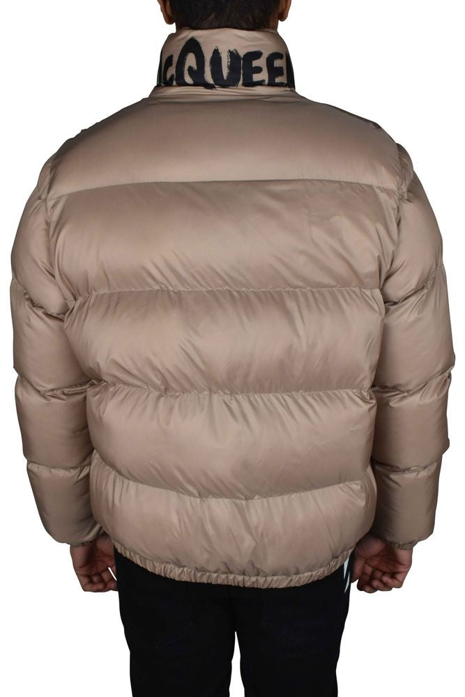 Alexander Mcqueen Quilted Short Jacket With Graffiti Inscription