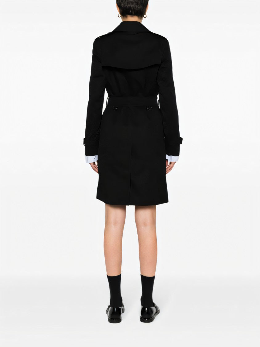 Burberry Double-Breasted Trench Coat With Tailored Silhouette