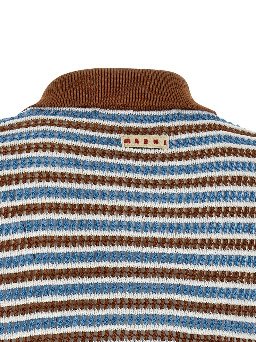 Marni Striped Crochet Cardigan