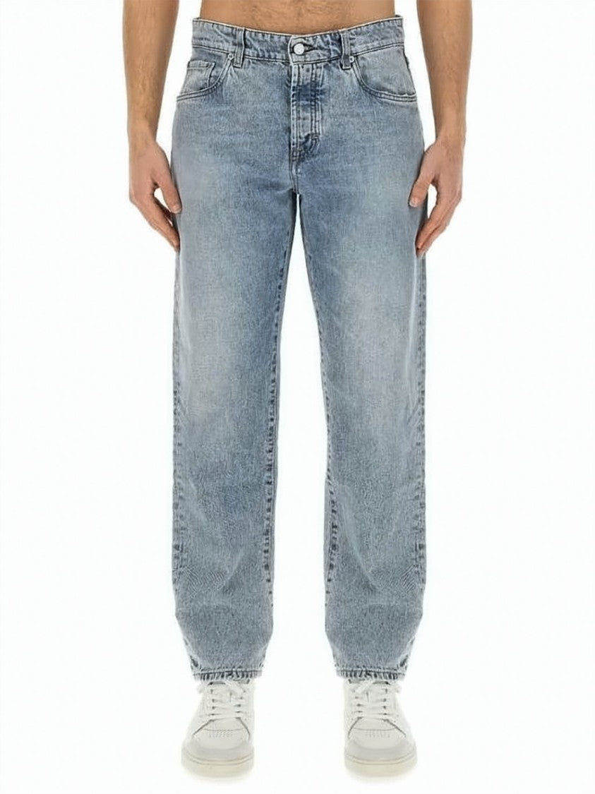 Department 5 Classic Straight-Leg Denim Pants With Light Blue Wash