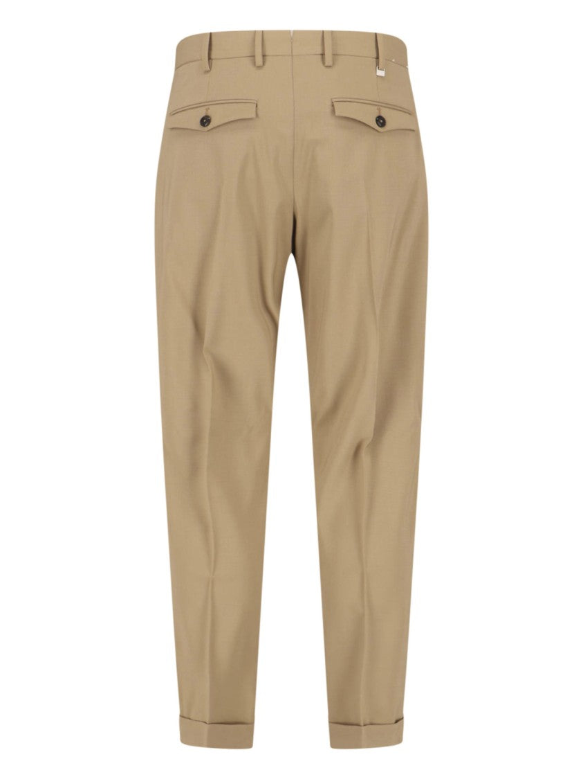 Pt Torino Tailored Wool Trousers – Light Brown